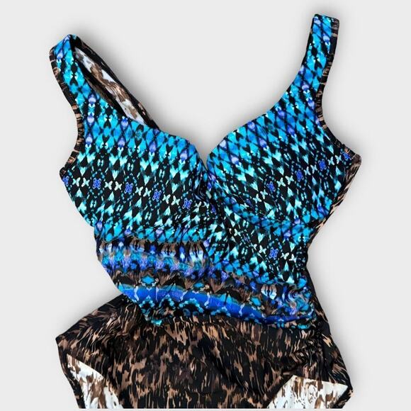 Miraclesuit Untamed It's A Wrap One Piece Swimsuit Size US/10 - Picture 4 of 8